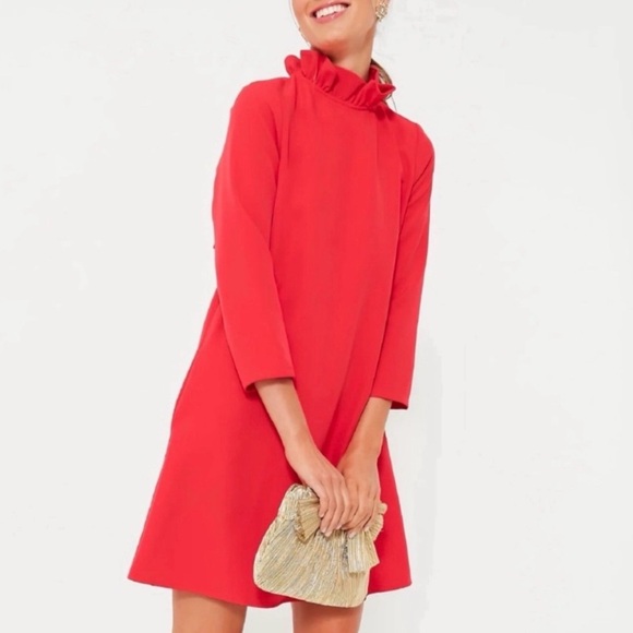 NWT Tuckernuck Daphne Bow Back Dress Poppy - Picture 3 of 6